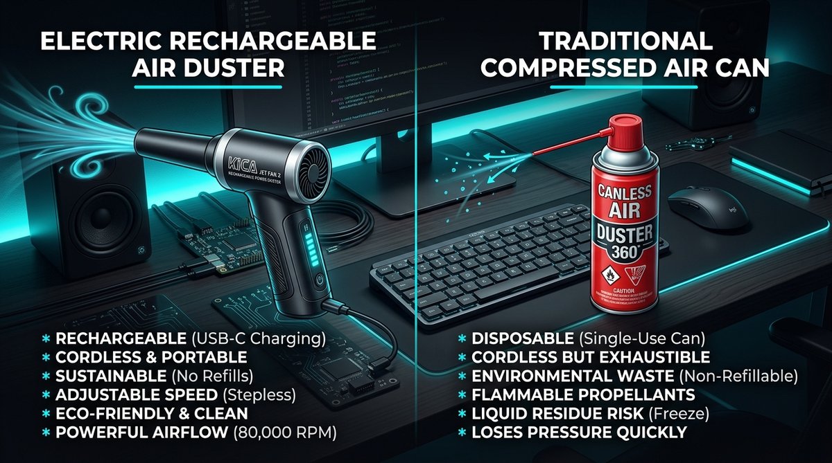 Electric Air Duster vs Compressed Air Cans: Which Is Better?